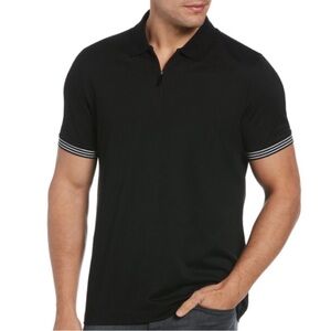 Perry Ellis Black Quarter Zip Polo
